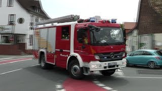 Sirenenalarm anrückende Kräfte Feuerwehr und DRK Mörfelden zur Alarmübung [upl. by Foster]