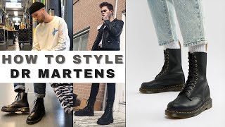 How To Style Dr Martens In 2021  Dr Martens  Dr Martens 1460 Outfits Ideas Men  Mens Fashion [upl. by Ahsimot]