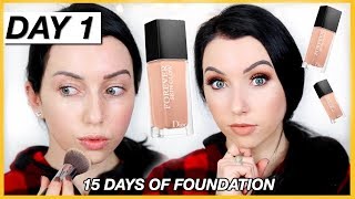 New DIOR FOREVER SKIN GLOW 24HR FOUNDATION First Impression Review amp Demo Dry Skin [upl. by Rosen]