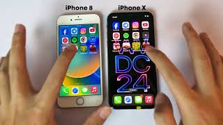 iPhone X Vs iPhone 8 Speed Test in 2024  How is it [upl. by Snashall]