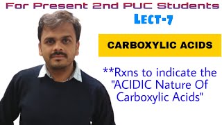 Lect7Carboxylic AcidsAcidic Nature Rxnsby SMsir ✍️ [upl. by Ahseenal]