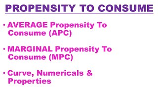 🛑AVERAGE PROPENSITY TO CONSUME APC  MARGINAL PROPENSITY TO CONSUME MPC  Class12 PART4 [upl. by Rede]