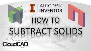 How to subtract solids using sculpt  Autodesk Inventor [upl. by Hollister277]