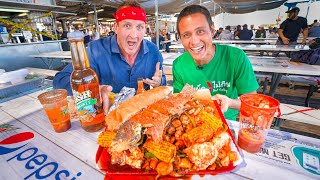 Giant 11 Pound SEAFOOD MOUNTAIN 🦀 Shrimp Tray  King Crab in Los Angeles w Sonny [upl. by Noicpesnoc]