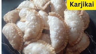 Karjikai Recipe in Kannada👌😋  Gowri Ganesha Festival Special Sweet [upl. by Erdnuaed]