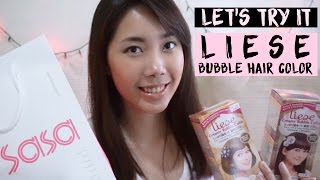 HOW TO USE FOAM DYE Liese Bubble Hair Colour Milk Tea Shade Tutorial  Tips 2021 [upl. by Alekim]