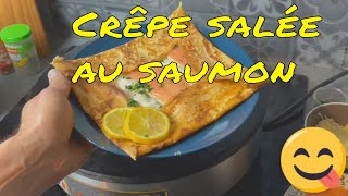 Recette de crêpe salée au saumon avec Boursin ou Tartare [upl. by Walsh]