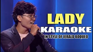 LADY KARAOKE IN STYLE OF JERALD BOQUEO CONTEST PIECE contest karaoke videoke instrumental video [upl. by Presber919]