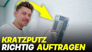 Kratzputz richtig auftragen amp strukturieren für Fassade und Innen Schritt für Schritt ✅ [upl. by Airrej]