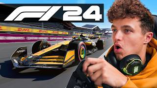 Lando Norris Plays F1 24 For The First Time [upl. by Graehme]