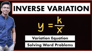 INVERSE VARIATION  Writing Equations of Variation  Finding the Constant of Variation [upl. by Ydok474]