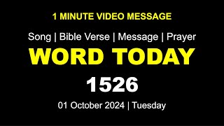 Word Today1526  Bro RSV  OneMinute Video Message Malayalam  01 October 2024 [upl. by Four]