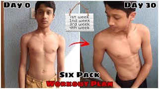 SIXPACK FULL WEEK WORKOUT PLAN 14 YEAR OLD REAL TRANSFORMATION [upl. by Etnecniv]