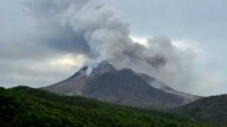 Time lapse movie of pyroclastic flows at Soufrière Hills Montserrat [upl. by Bowler]