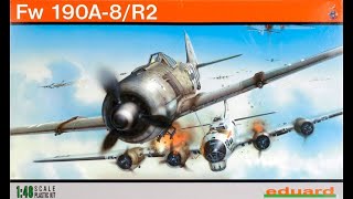 Eduard  Fw 190A8R2  148 Scale Model  In Box Review [upl. by Aleacem]