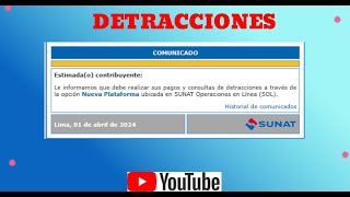 consulta pago de detracciones  SUNAT 2024 NUEVA FORMA [upl. by Binny]