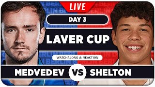 MEDVEDEV vs SHELTON ● Laver Cup 2024 ● LIVE Tennis Watchalong [upl. by Lalise834]