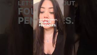 4 of pentacles Tarot Card meaning  Let’s talk tarot tarotforbeginners tarot [upl. by Sunda235]