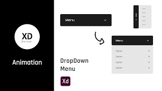 Dropdown Menu Animation  In Adobe XD  Tutorial  XD Design [upl. by Yong]