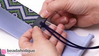 How to Finish Off Beaded Loom Work with Faux Leather [upl. by Swann]