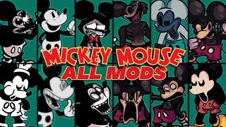 FNF Mickey Mouse All Mods amp All songs 10 mods — 39 songs Friday Night Funkin Mickey Mouse [upl. by Ahterod768]