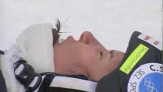 World Cup Snowboardcross 2012 Blue Mountain Raffaella Brutto crash [upl. by Trebo585]