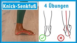 KnickSenkfuß Plattfuß 🦶 4 Übungen für zu Hause [upl. by Guntar]