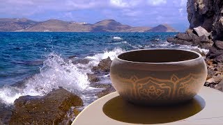 Tibetan Bowls  Ocean Waves  Music for Sleep Studying Meditation  White Noise 10 Hours [upl. by Aeslehc]