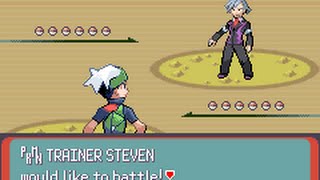 Pokémon Emerald  PKMN Trainer Steven battle [upl. by Rosalyn224]