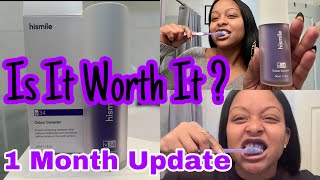 Hismile V34 Colour Corrector Serum 1 Month Update Is it Worth it Teeth Whitening Danielle Denese [upl. by Eahsram853]