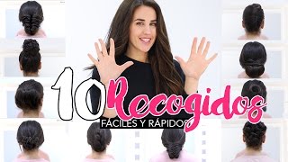 Los 10 mejores peinados y recogidos fáciles rápidos y bonitos  Patry Jordan [upl. by Alexandrina167]