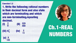 Rational numbers in decimal form amp state which are terminating amp non terminatingrepeating decimal [upl. by Cas482]