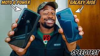 COMPLETE EMBARRASSMENT Moto G Power vs Galaxy A10e Speedtest [upl. by Nnaj]