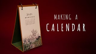 How I made a 2021 CALENDAR  DIY Desk calendar Reusable calendar base [upl. by Ivek588]