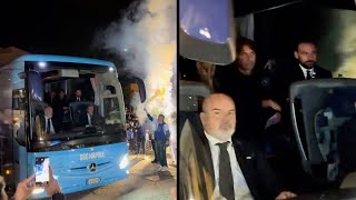 🔥 JUVENAPOLI larrivo del pullman a Torino accoglienza PAZZESCA 😍 [upl. by Akin]