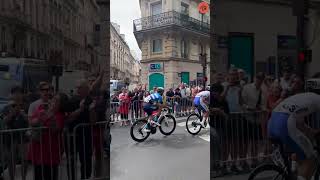 JO de Paris  passage de la course cycliste en ligne Hommes dans le 9ème à Paris [upl. by Hume]