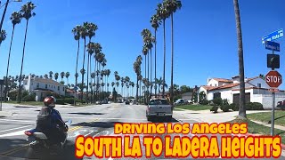 Driving Los Angeles South LA to Ladera Heights [upl. by Aivatnuahs]