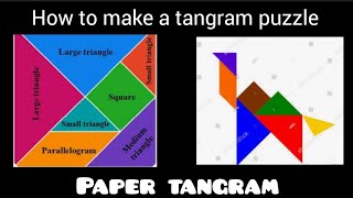 How to make a tangram puzzle  Tangram shapes  Crafty Tangrams DIY Paper Puzzle Fun [upl. by Ahsaten769]