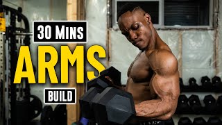 30 Minute Dumbbell Arms Workout Biceps amp Triceps  Build Muscle 10 [upl. by Viridi326]