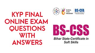 BSCSS questions with answers  KYP Final Exam  kyp [upl. by Plank]