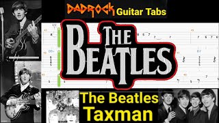 Taxman  The Beatles  Guitar  Bass TABS Lesson [upl. by Ttoille]