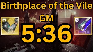 Birthplace of The Vile GM in LESS than 6mins 536 Plat WR [upl. by Ennyl824]