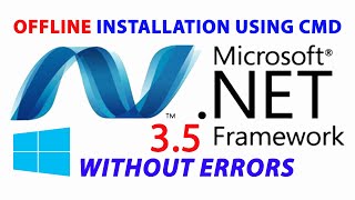 How to Install Net Framework 35 on Windows 10 Offline Installer Without CD or Errors 0x800f081f [upl. by Enaj]