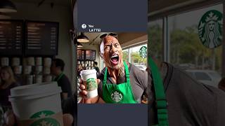 If The Rock Worked in Starbucks ☕️ ai memes [upl. by Arok]