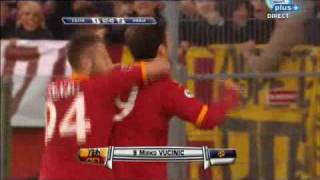 Lazio vs Roma 18 april 2010  Mirko Vucinic Goal 11  12 [upl. by Schlosser]