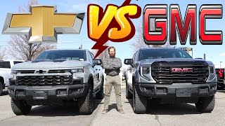 2024 Chevy Silverado ZR2 vs 2024 GMC Sierra AT4X Which GM Truck Is Best [upl. by Dalli]