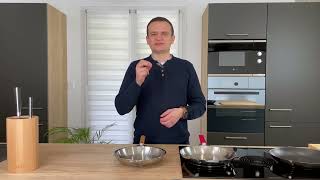 Comment bien cuisiner avec une poêle en inox Cristel [upl. by Norvil]