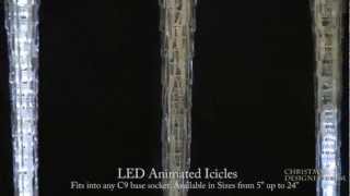 Animated Dripping LED Icicles  up to 24 Inches Long [upl. by Ardnama724]