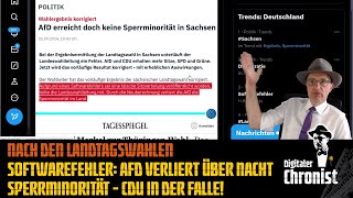 Nach den Landtagswahlen Softwarefehler AfD verliert über Nacht Sperrminorität  CDU in der Falle [upl. by Yllak]