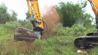 Excavator mulchers  Land clearing equipment  Forestry mulcher  DENISCIMAFcom [upl. by Ennayoj]